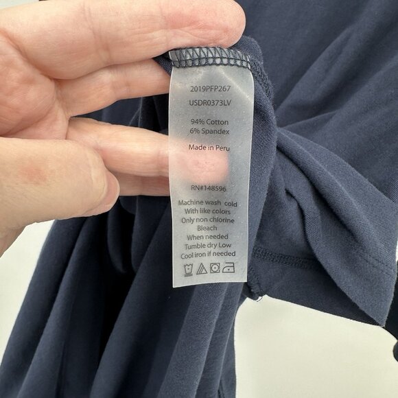 UNIVERSAL STANDARD GENEVA dress t shirt tee asymmetrical blue S US 14 16 - Picture 7 of 7